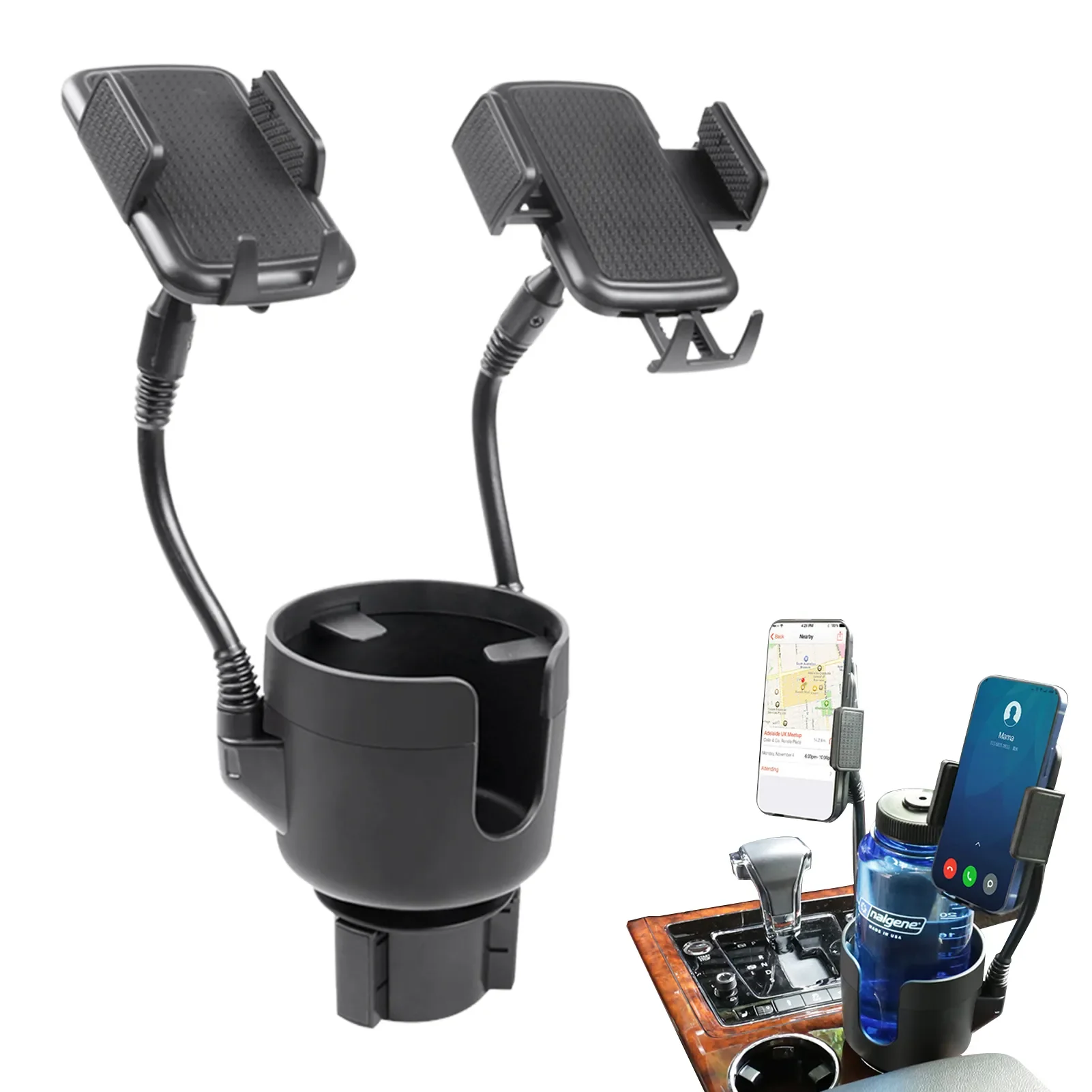 

Cell Holder Large Cup Holder Expanders Smartphone Mount For Cars Vehicles 360 Rotation Large Cup Holder Expander With