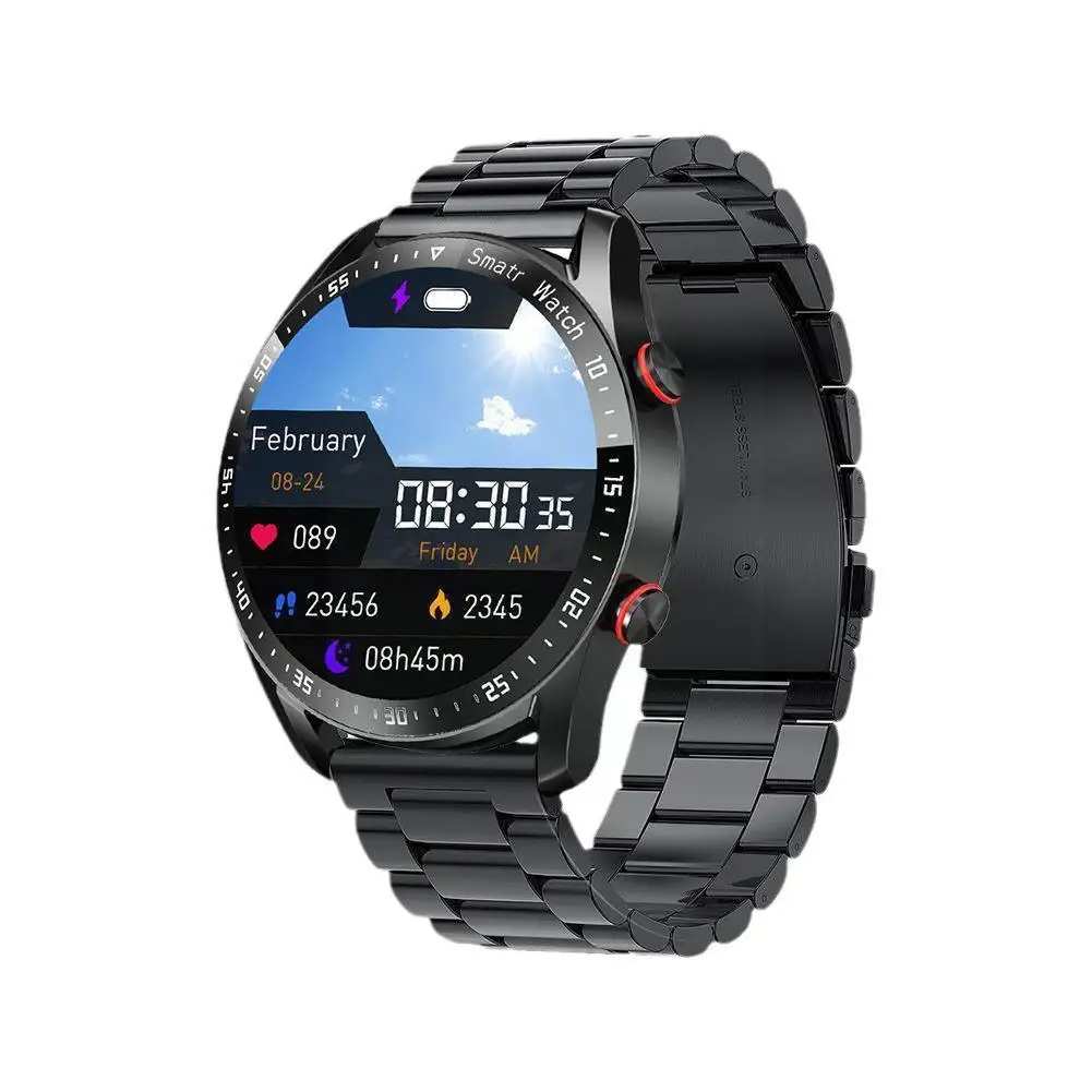 

Новинка 2023, мужские Смарт-часы с Bluetooth-вызовом, водонепроницаемый спортивный фитнес-трекер, дисплей погоды, мужские Смарт-часы для Xiaomi Huawei P O0T3