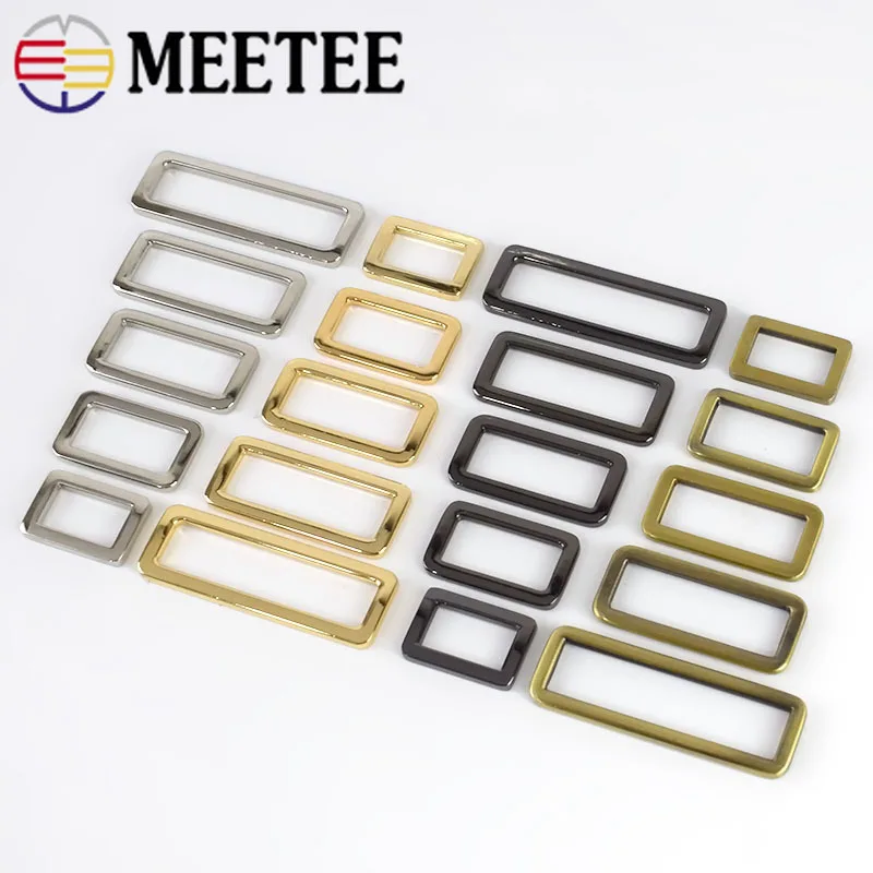 

Meetee 20pcs Metal Ring Buckles Adjustable Belt Webbing for Backpack Strap Shoes Bags Dog Collar Clasp Garment DIY Accessories