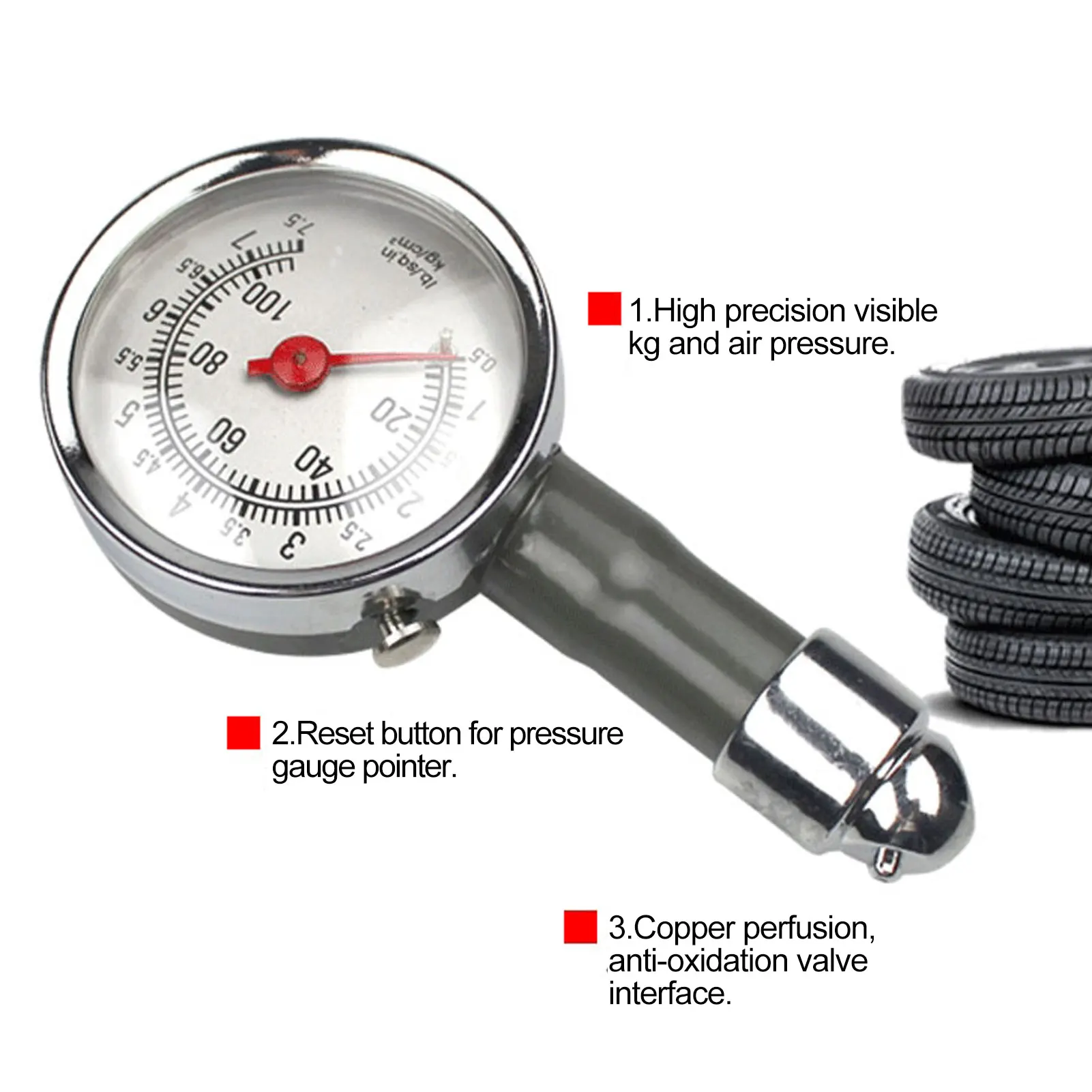 Датчик давления в шинах универсальный Манометр с циферблатом для измерения