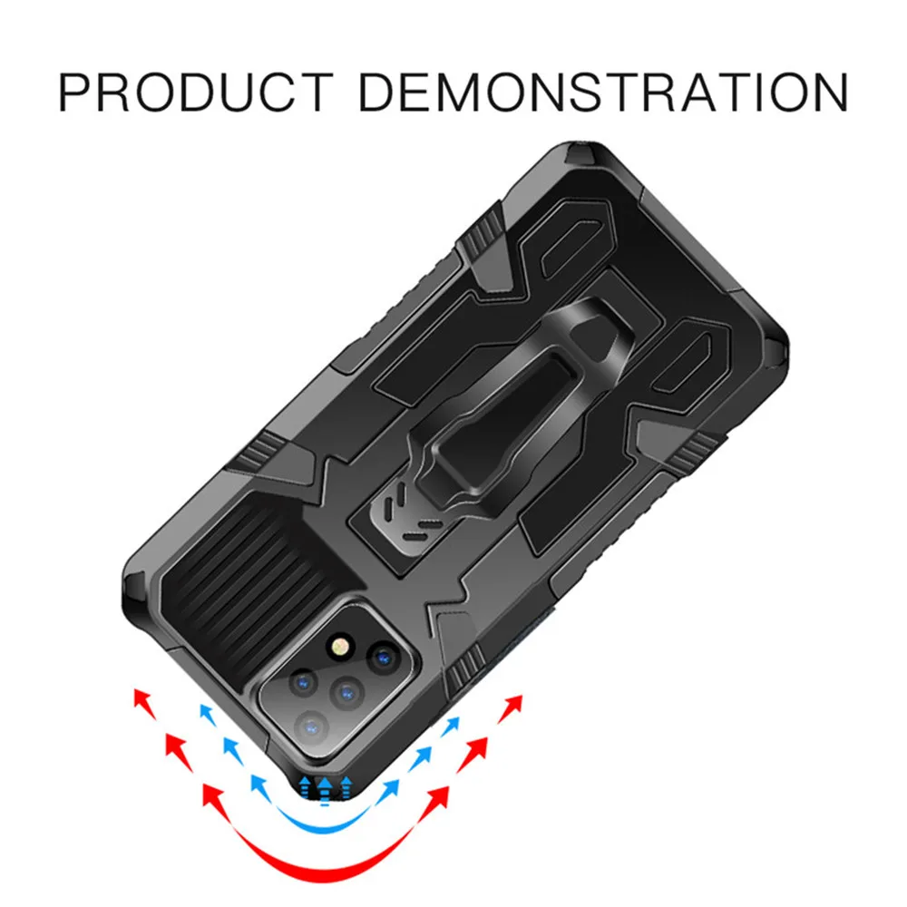 

For Samsung A53 Case for Samsung A53 A33 A13 A22S 5G A03 Core A03S A52S A72 Shockproof Armor Stand Clip Cover for Galaxy M52