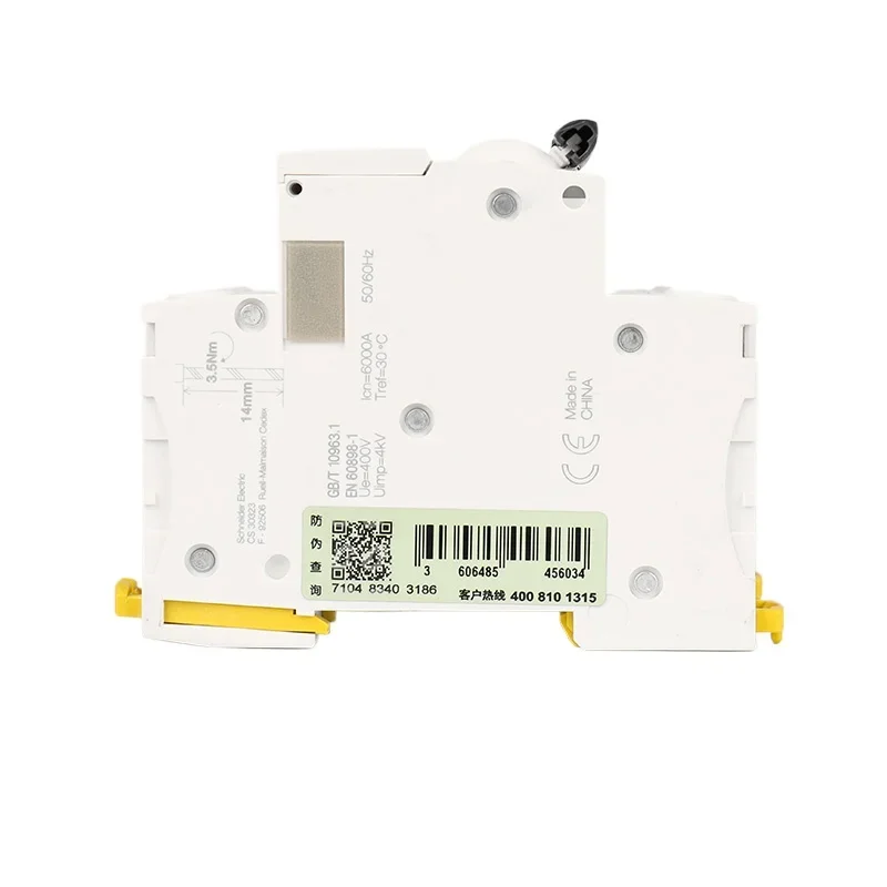Schneider Electric Acti9 iC65N iC601P MCB Миниатюрный автоматический выключатель 1A 2A 4A 6A 10A 16A 20A 25A 32A 40A Воздушный выключатель (art.: 3920cfd497fc9) - 3920cfd497fc9