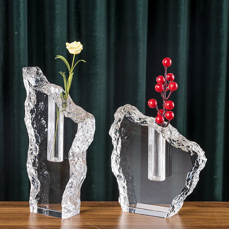 Bening Vas Cahaya Mewah Dekorasi Meja Aksesoris Rumah transpartranspartranspartranspar