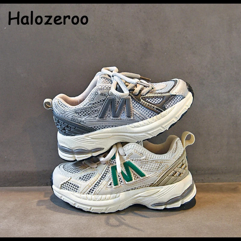 

Детские кроссовки без шнуровки, сетчатые, брендовые, повседневные, для бега, для мальчиков и девочек, на осень