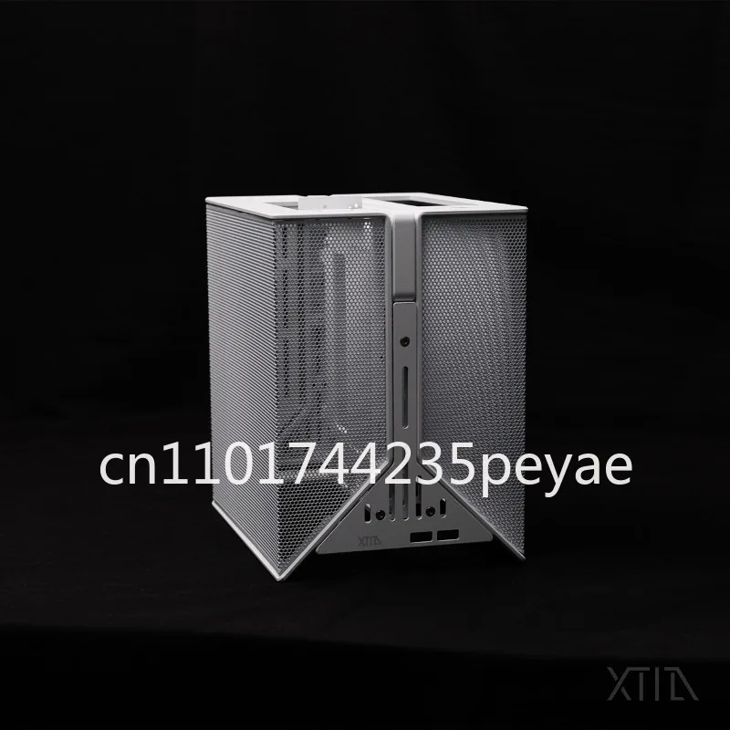 Корпус XPROTO-Mini XTIA ITX, открытый, 1U, с вертикальной установкой, полностью алюминиевый, с ручкой для переноски (art.: 3920dadb1c685) - 3920dadb1c685