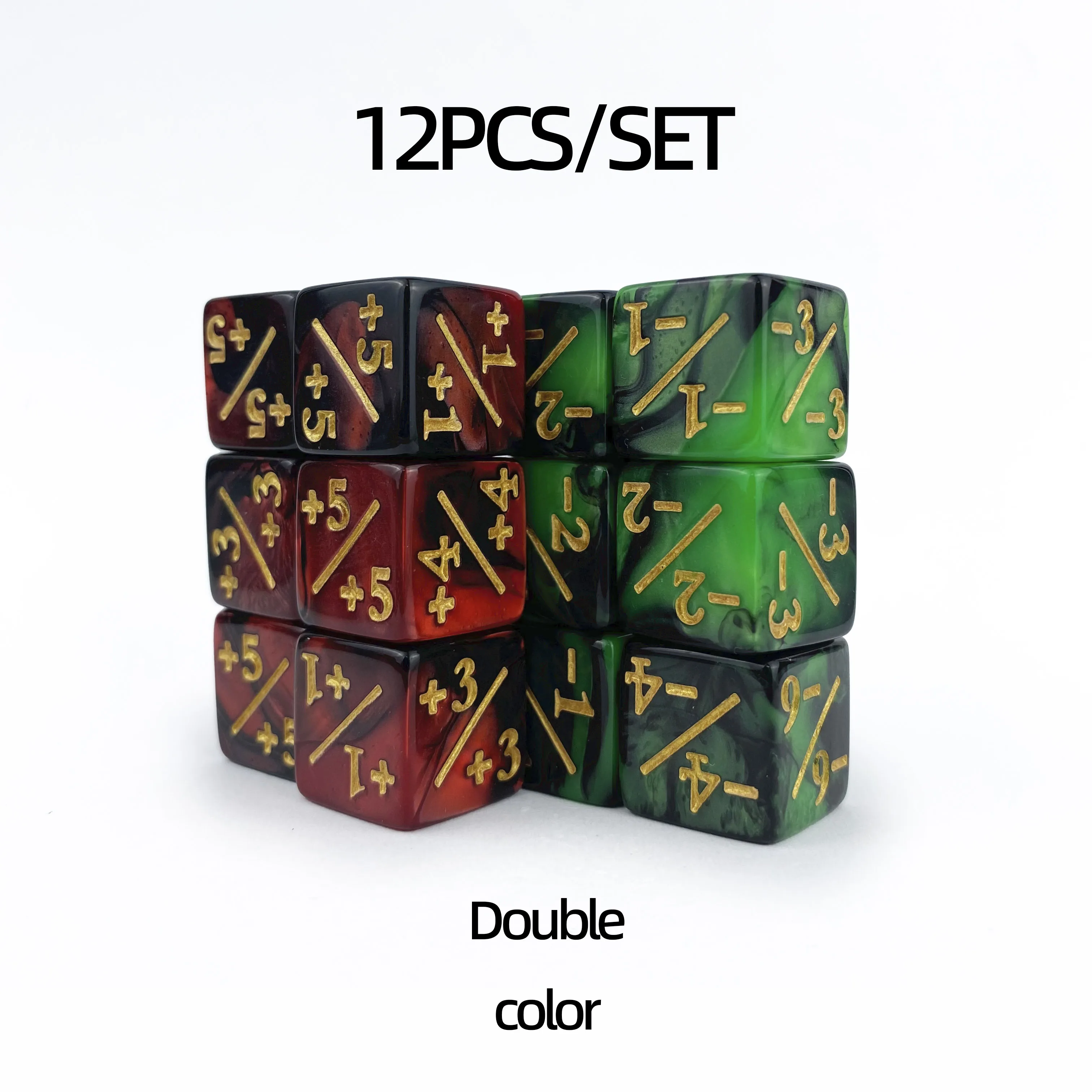 12 шт. счетчик игральных костей MTG счетчики сбора жизненные жетоны отрицательный
