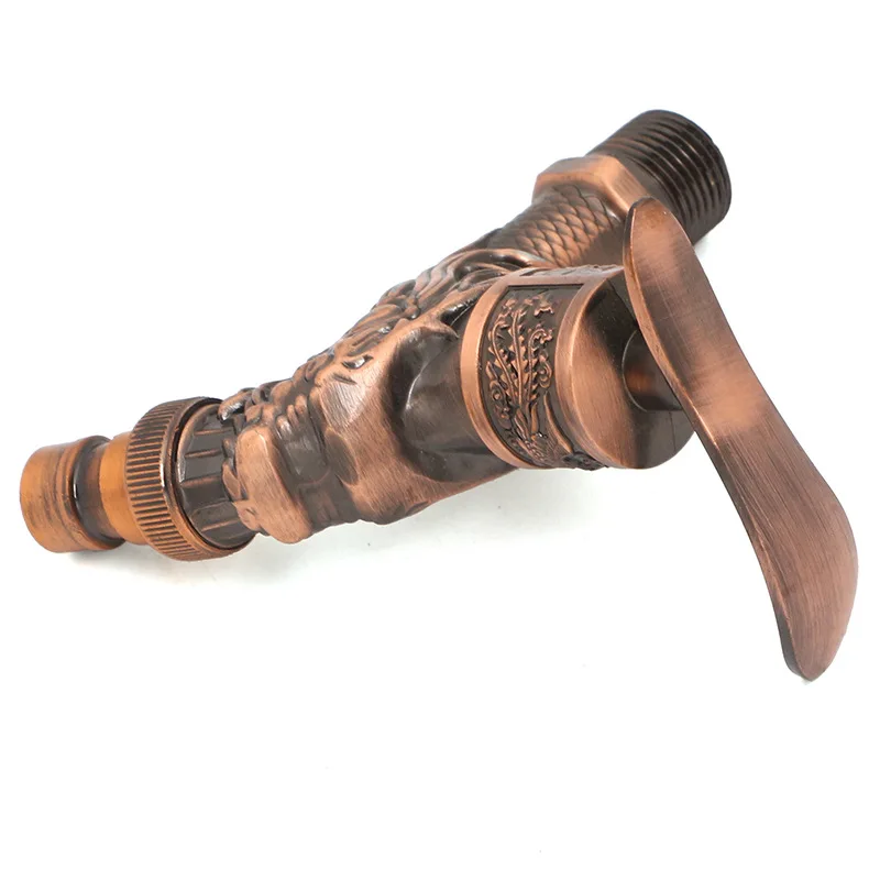 Садовый смеситель для ванной настенный кран античный цинковый сплав