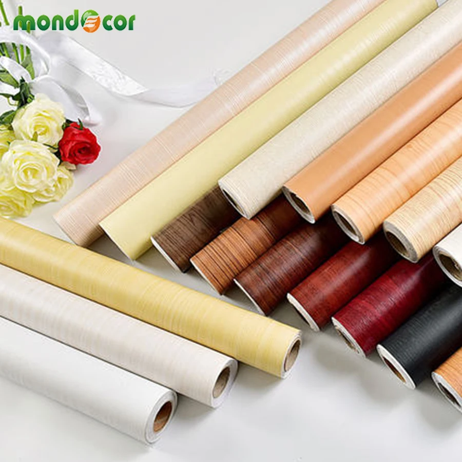 self adhesive wooden wallpaper for entrance door waterproof wallpaper oil proof removable stickers pvc peel and stick home decor free global shipping