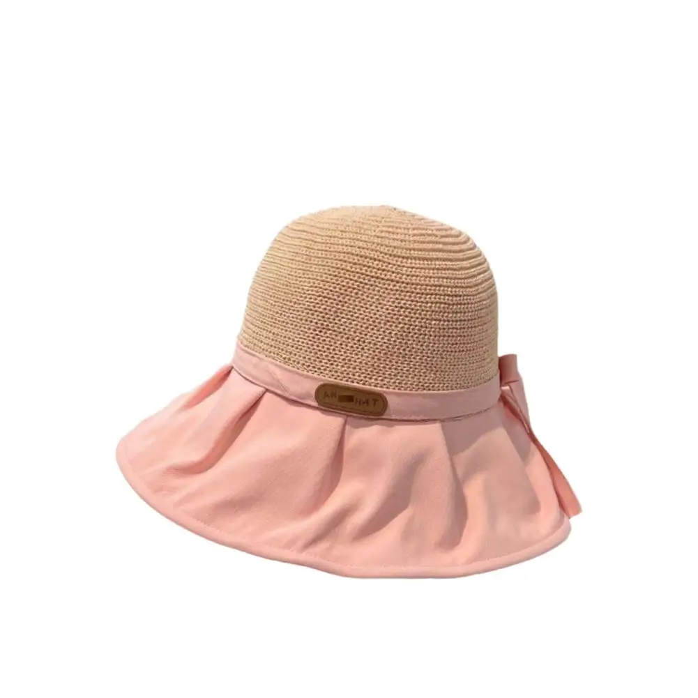 Панама хлопковая с завязками для женщин и девушек модная от солнца однотонная