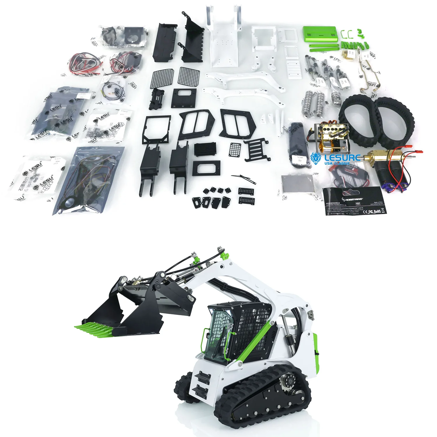 LESU 1/14 гидравлический погрузчик на радиоуправлении Aoue Lt5 с бортовым поворотом