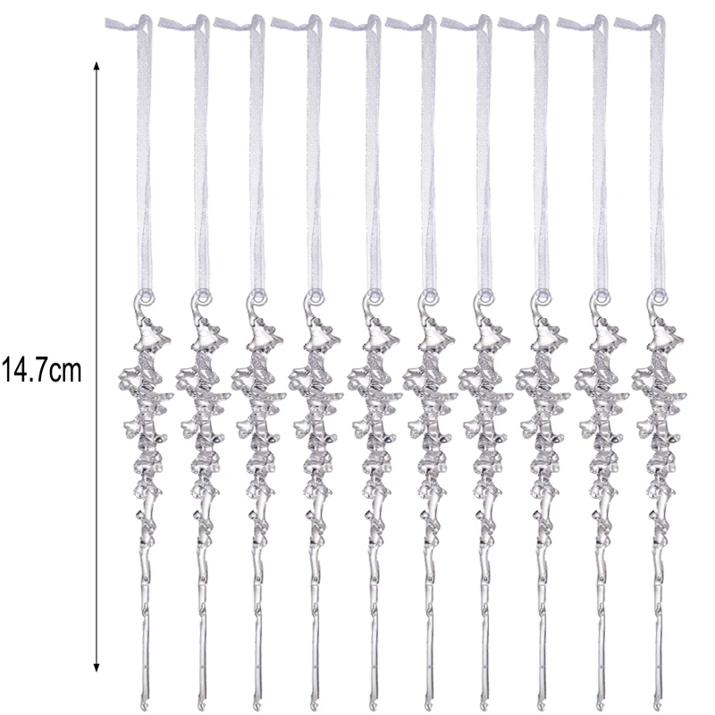 

Прозрачные акриловые сосульки для рождества, набор из 5/10/20/30 штук