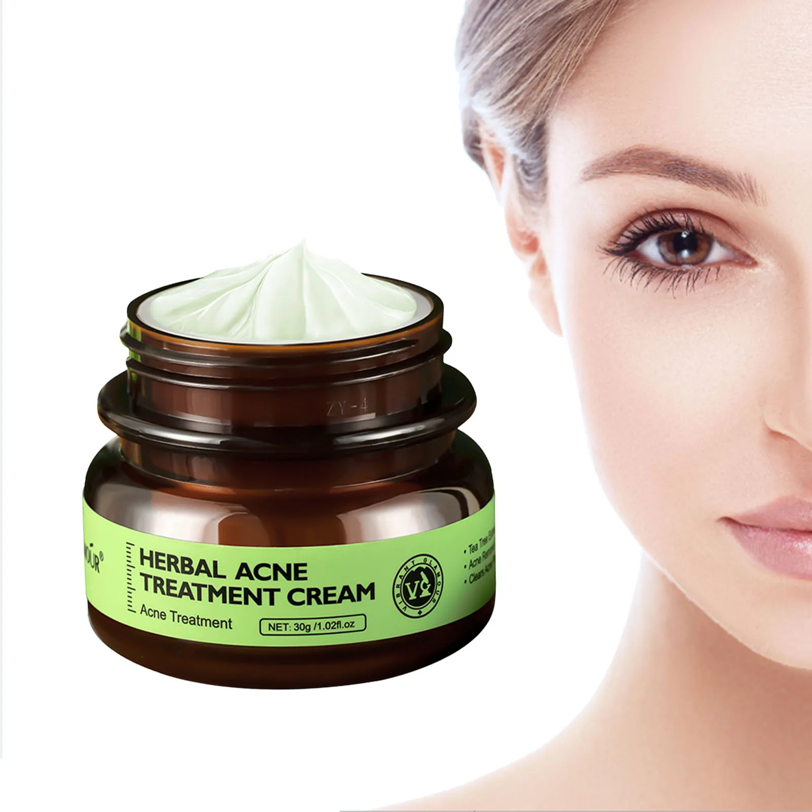 

Herbal Acne Removal Oil Control Brightening Whitening Pore Removal Brighten Repair Scar Removal Skin Care Moisturizing Cream 30g