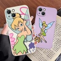 anime girl tinker bell case for apple iphone 13 12 mini 11 pro xs max xr x 8 7 6s se plus liquid rope phone capa cover coque