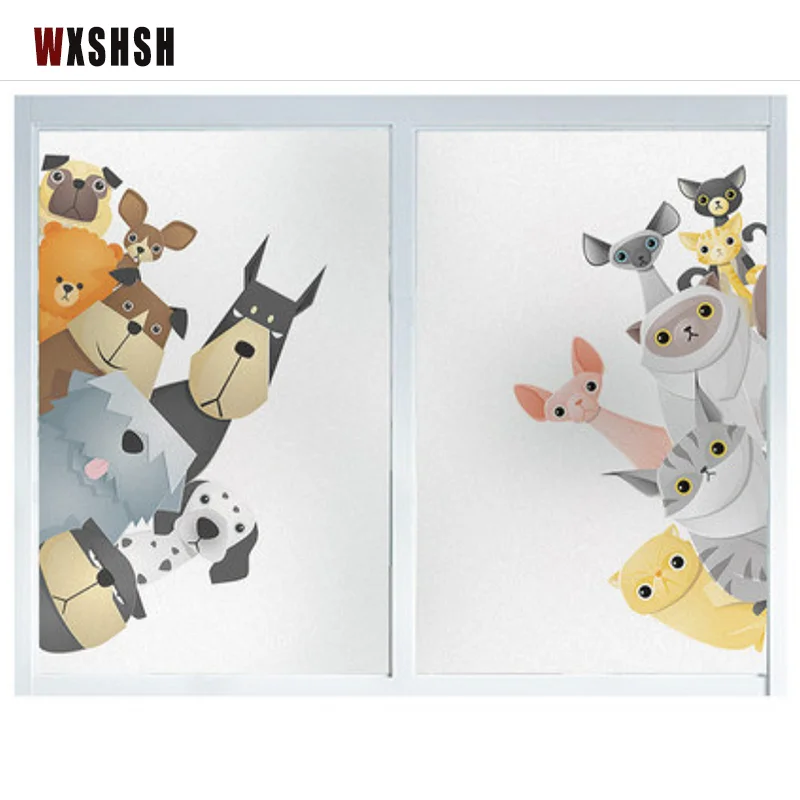 Стеклянная пленка индивидуального размера статическая липкая декоративная для