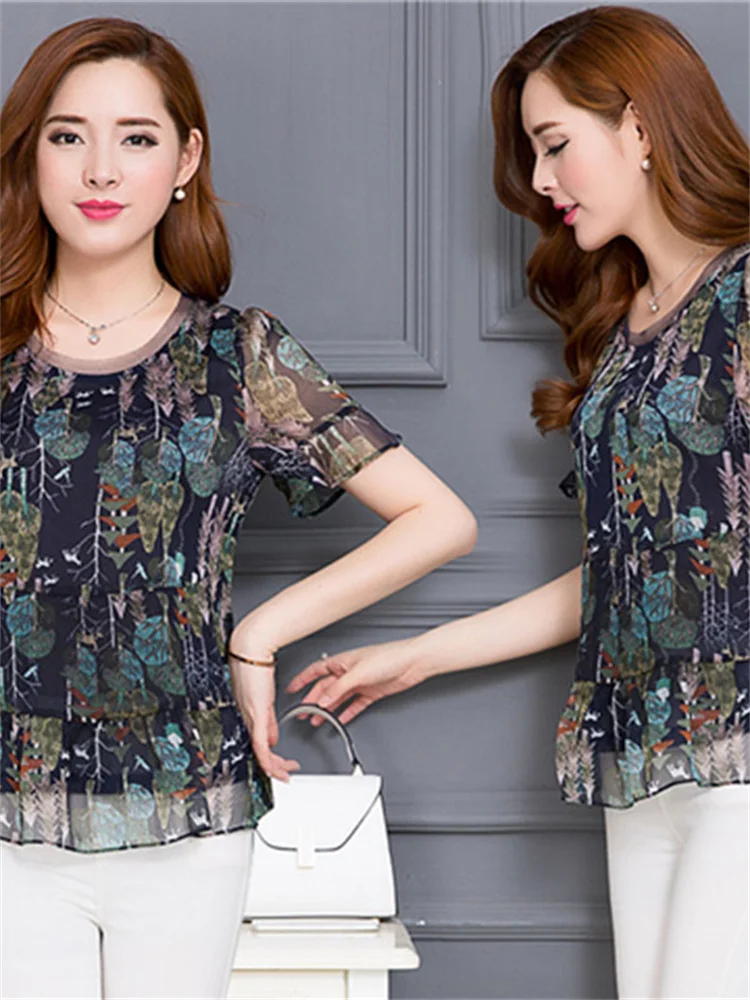 Женские весенне-летние стильные шифоновые Блузки Рубашки повседневные блузы с