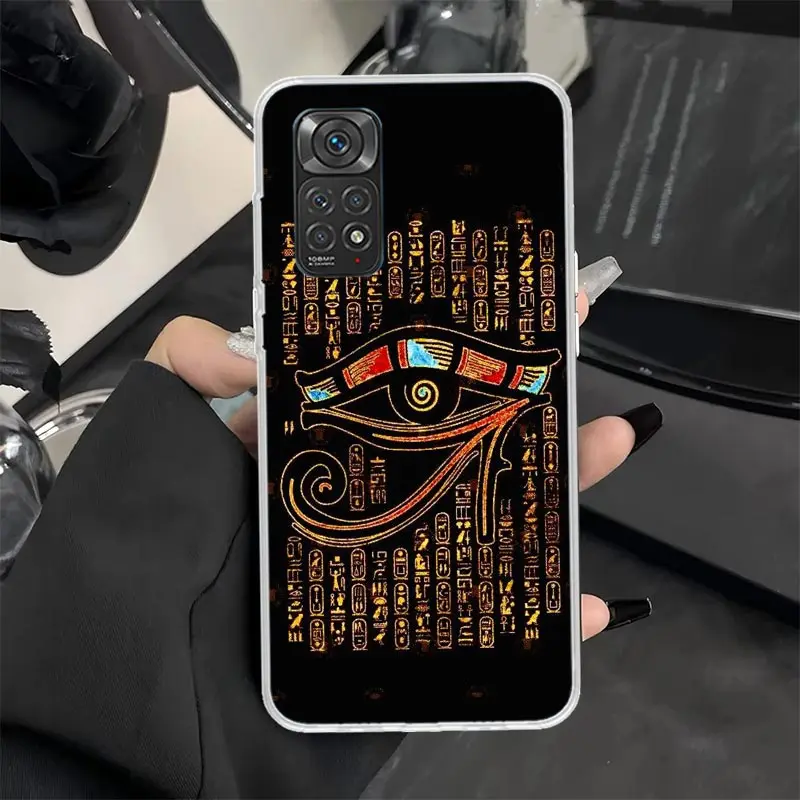 Чехол для телефона Sacred Eye of Horus Egypt Fresco Xiaomi Redmi Note 13 12S 12 11S 14 11E Pro Plus 11 10 10S 9 9S 8 8T 5G Soft Sil