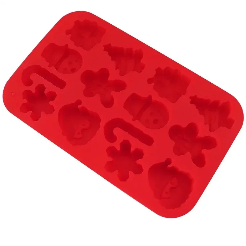 Рождественские силиконовые формы для шоколада выпечки конфет ручная работа