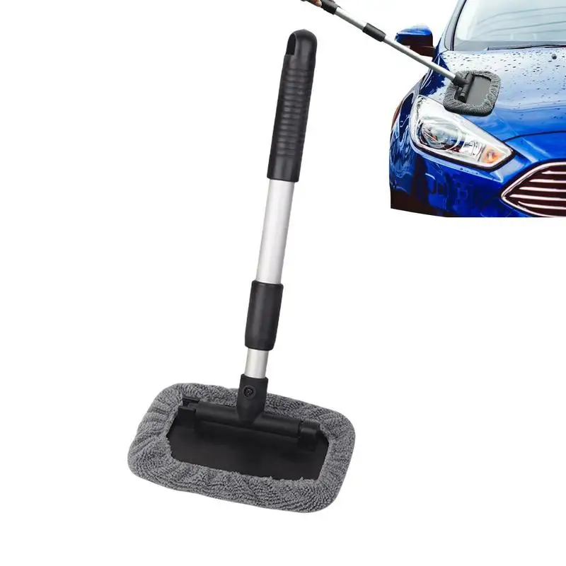 

Car Window Cleaner Tool ABS Strong Absorbent Car Wash Brush With Extendable Long-Reach Handle For All-size Cars Cleaning