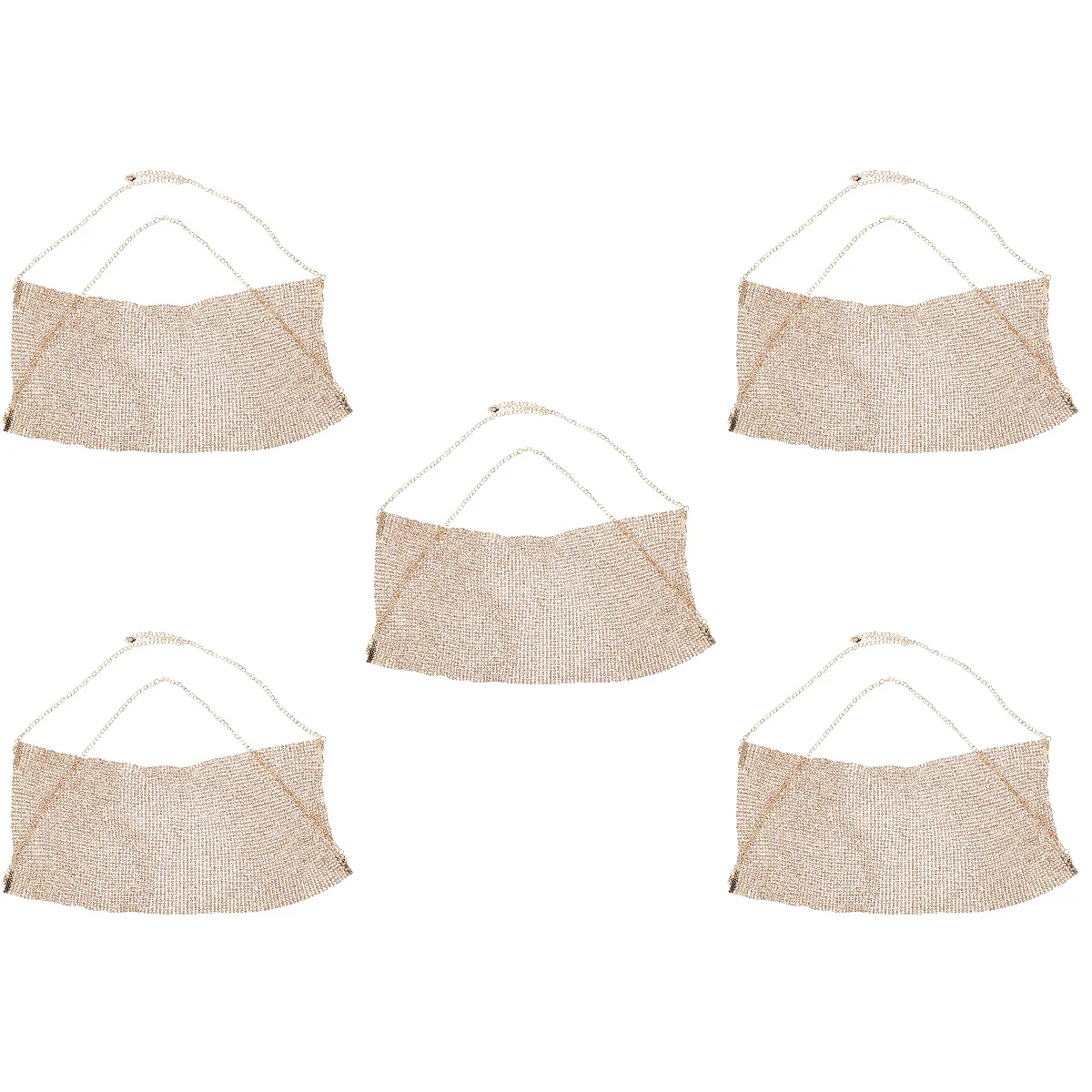 

5 шт., женский короткий топ без рукавов, со стразами