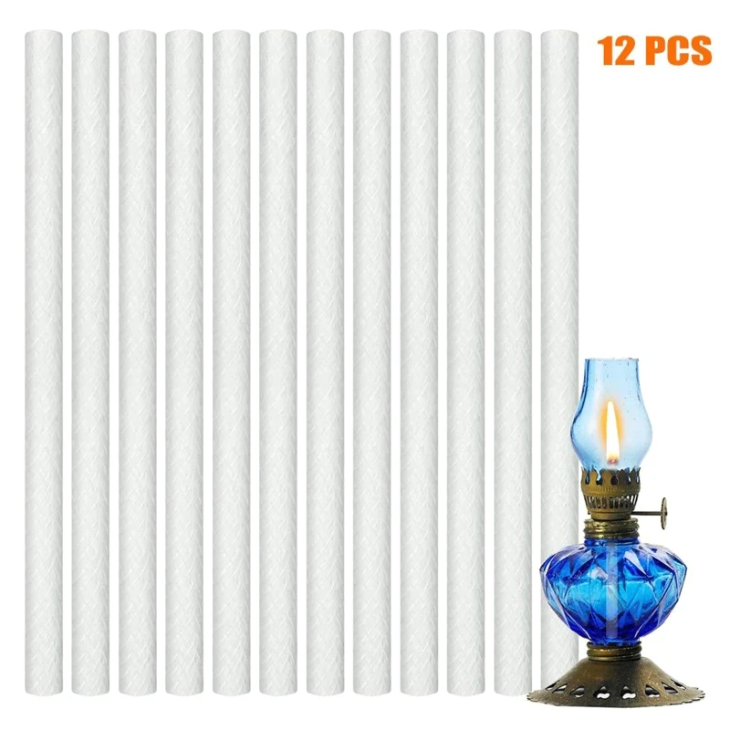 

12pcs Kerosene Wicks Long Life Wick Holder Torch Wine Candle Glass Fiber Oil Lamp Alcohol Bottle Making