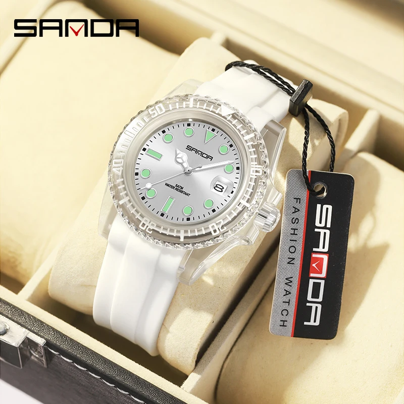 

SANDA Brand Luxury Men's Silicone Sports Wrist Watch 30M Waterproof Date Calendar Business Quartz Watches Relogio Masculino 9007