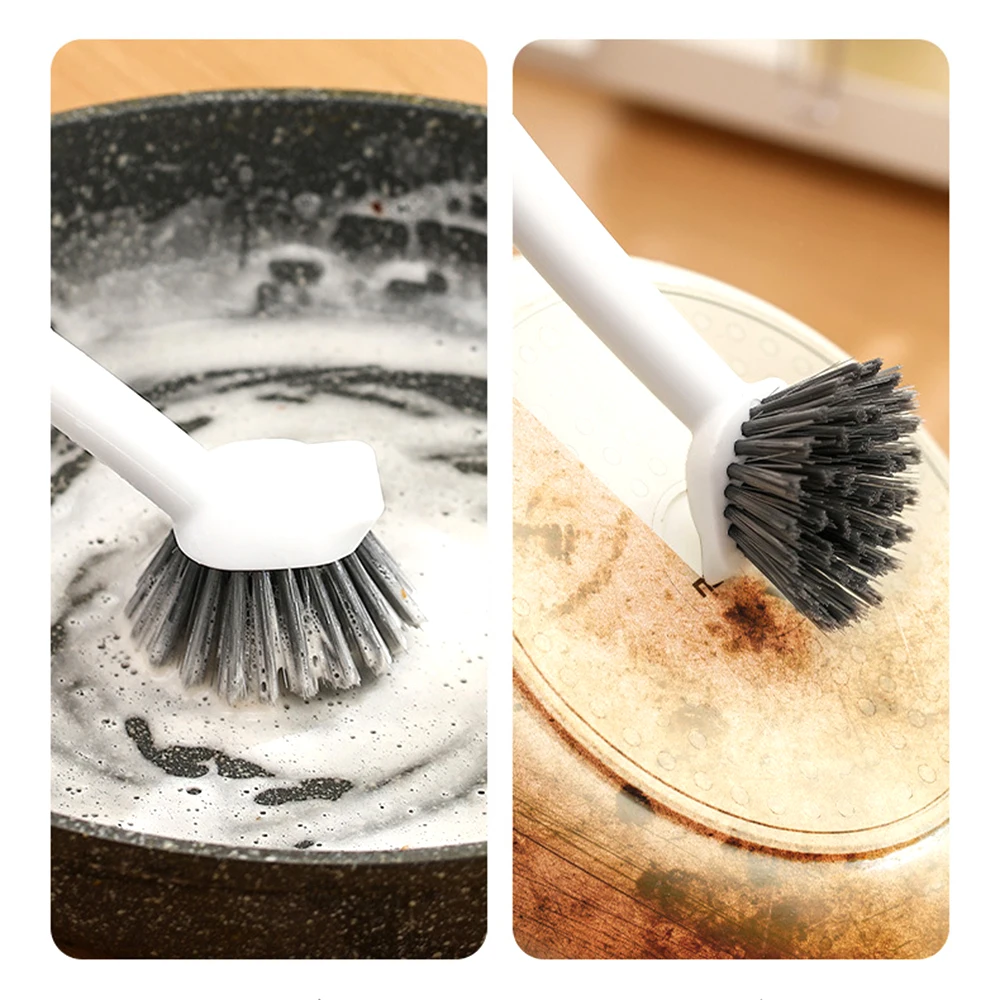 

Щетка для мытья дома с длинной ручкой, многоразовая многофункциональная щетка для кастрюль, кухонный гаджет, бытовые принадлежности, домаш...