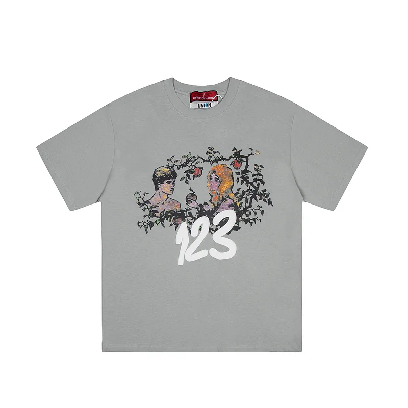 

Лучшая версия RRR123, женские и мужские футболки с принтом Адама и ЭВА из вспененного материала, в стиле хип-хоп, большие размеры, мужская летня...