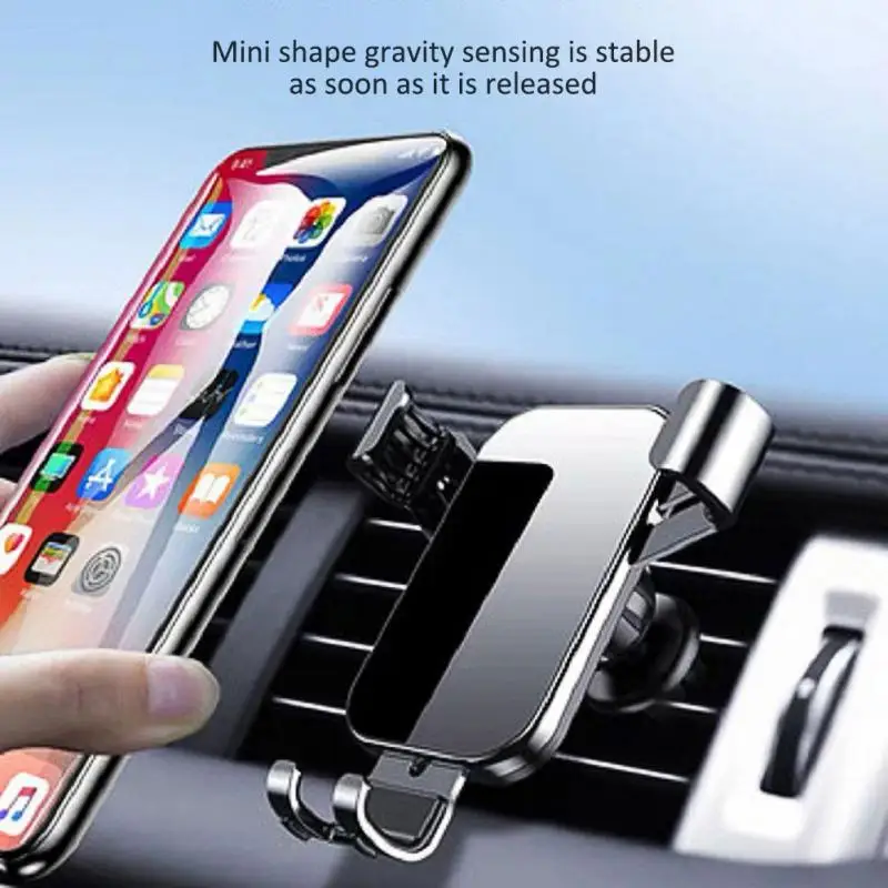 

Car Phone Holder Mobile Phone Holder Stand In Car Air Vent Car Phone Bracket Gravity Telescopic Navigation Three Feet Bracket