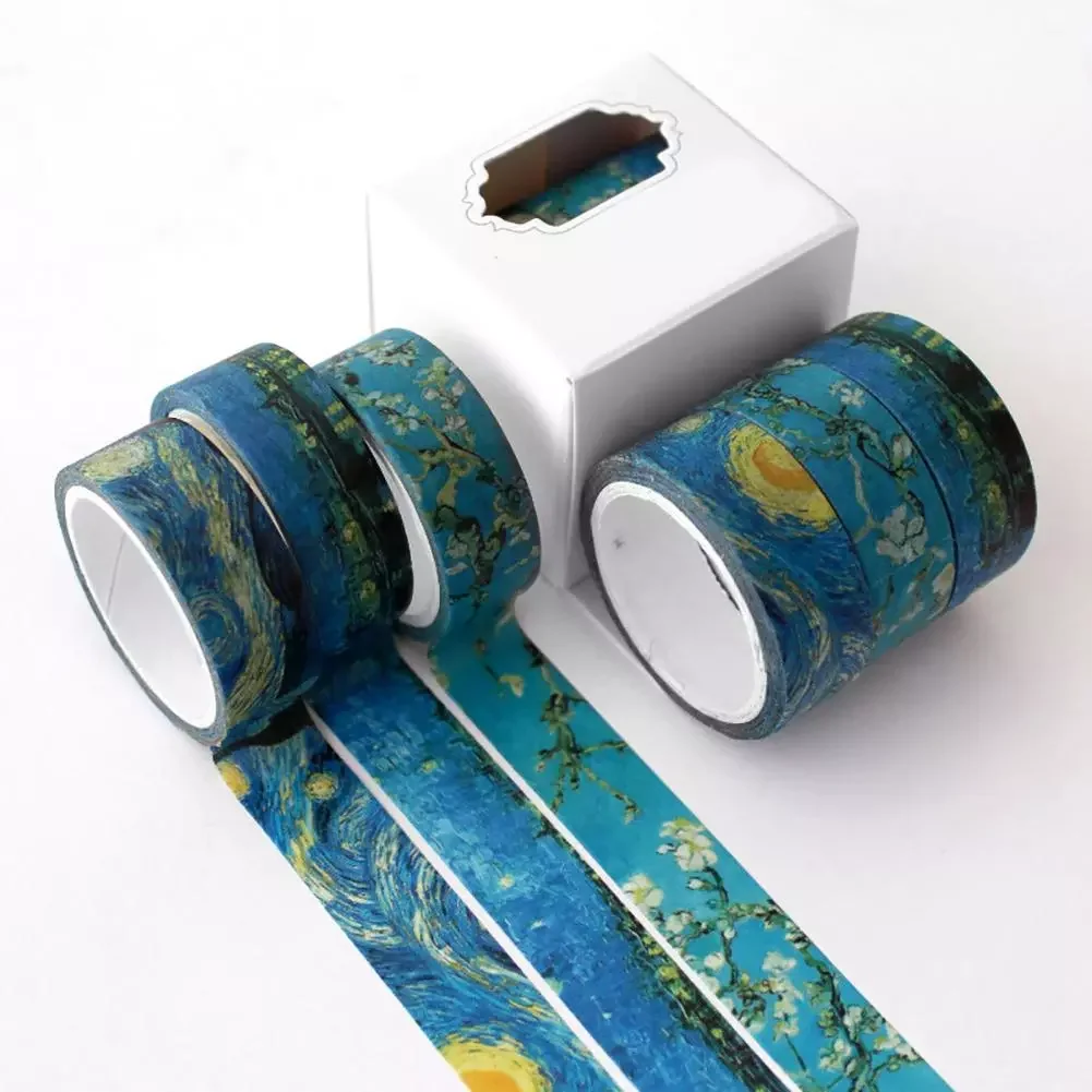 

Stationery Sticker 3Pcs 5m x 15mm Japanese Washi Masking Tape Roller DIY Scrapbooking Stickers