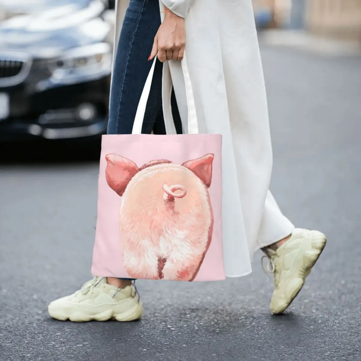 

Pig Butt In Pink Women Totes canvas handbag canvas shopping bag