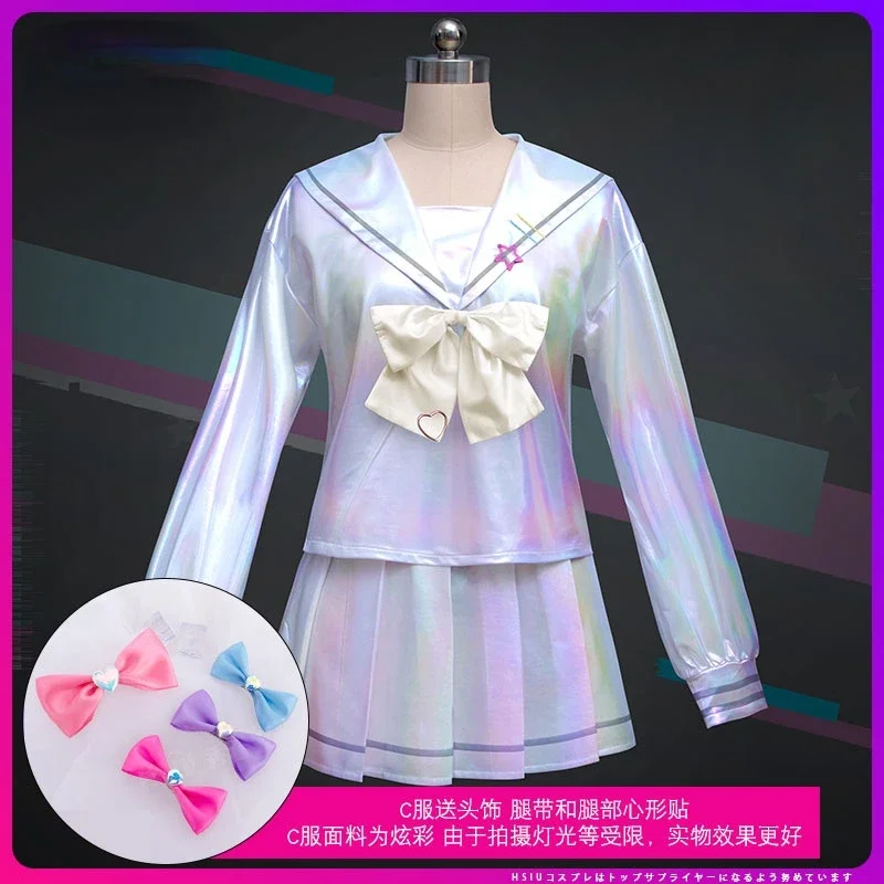 Костюм для косплея NEEDY GIRL OVERDOSE игра Needy Girl Overdose черная юбка из искусственной кожи