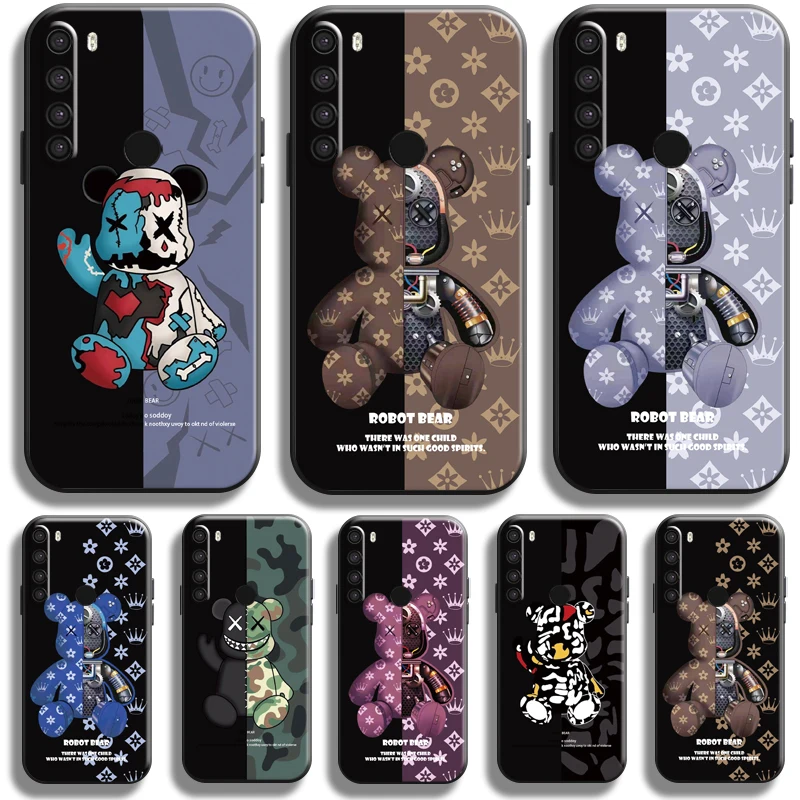 

Luxury Trend Fashion Bear For Xiaomi Redmi 8 8A For Redmi Note 8 8T Pro Phone Case Silicone Cover Coque Funda Black TPU Carcasa