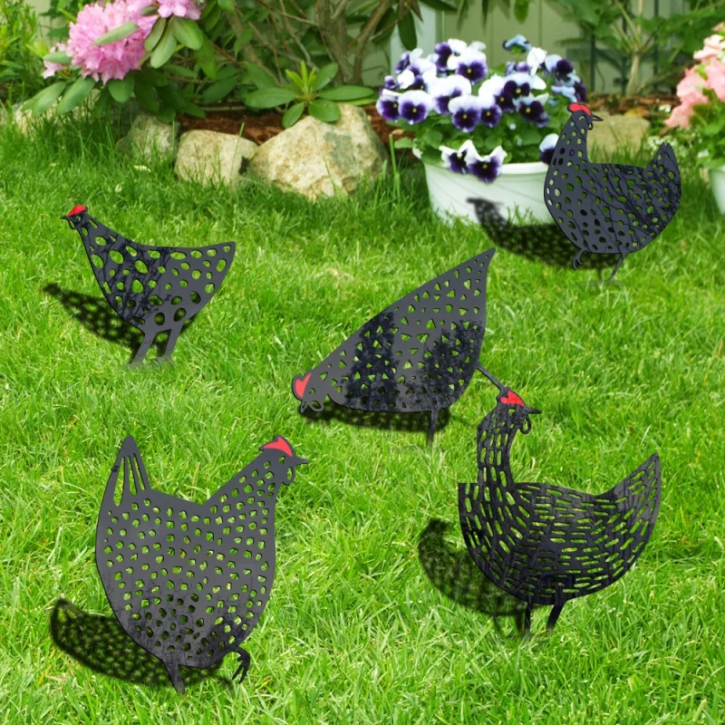 

[Wall Ornament] Ykl102 Cross-Border Three-Dimensional Courtyard Floor Outlet Rooster Acrylic Mirror Stickers Yard Art Garden Out