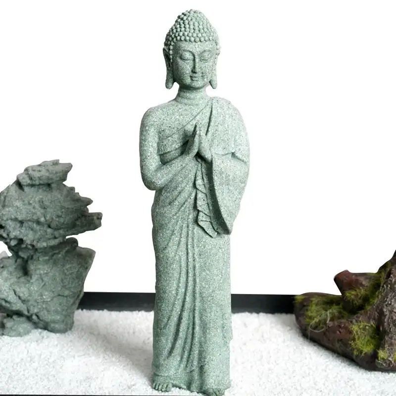 

Stone Buddha Statue Crafts Durable New Chinese Stone Buddha Statue Crafts Waterproof Resin Crafts Landscaping Ornaments