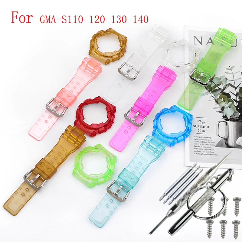 Transparent strap watch  case for Casio GMA-S120 S110 S130 S140 5425 Men's and women's strap watch accessories