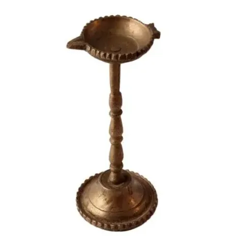 Традиционная латунная масляная лампа ручной работы в античном стиле Kuber Diya Deep Deepak Puja, украшение для дома в виде храма
