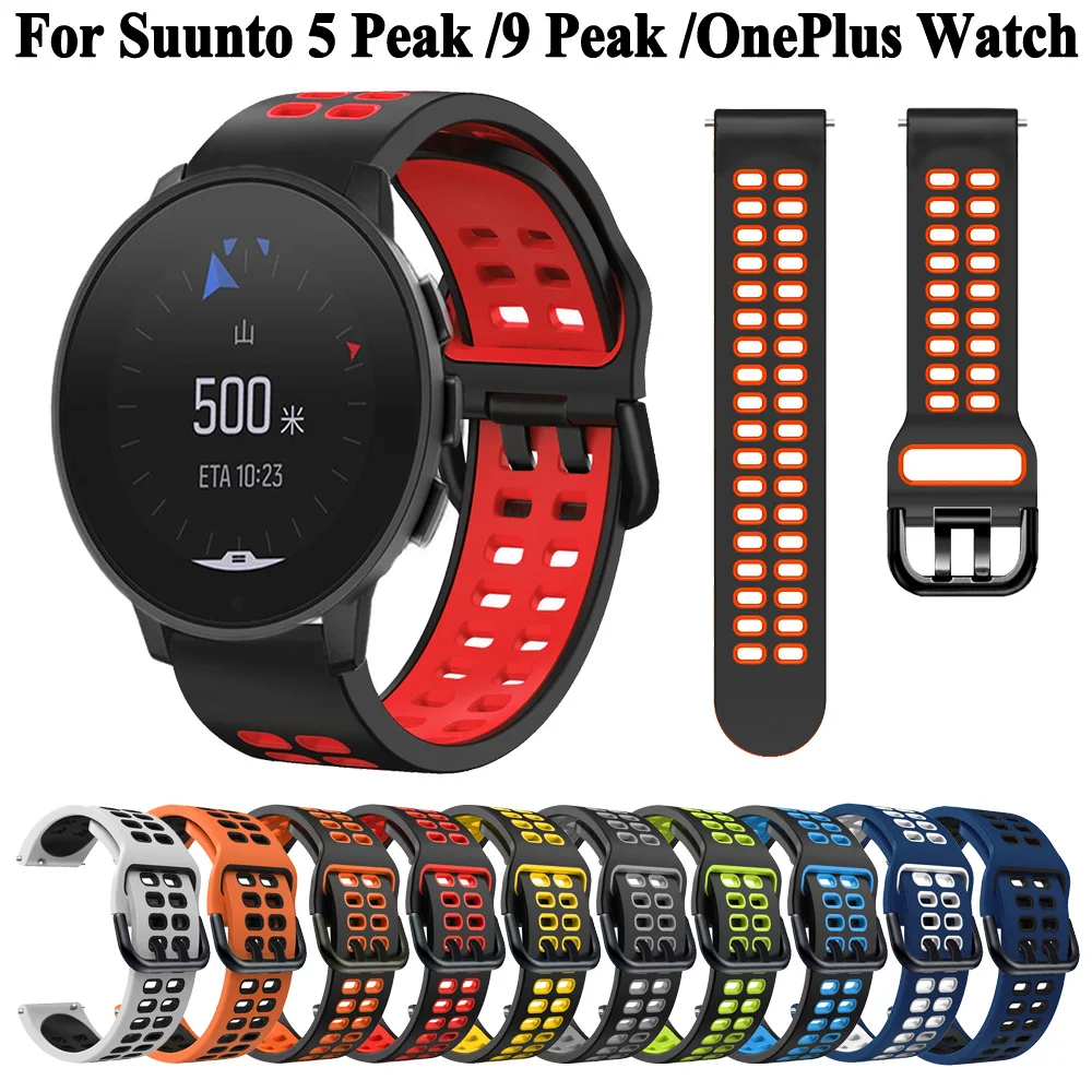 

For SUUNTO 5 9 PEAK/SUUNTO 3 Fitness 20mm 22mm Silicone Smart Watchband For Polar Unite Oneplus Watch Strap Wristband Bracelet