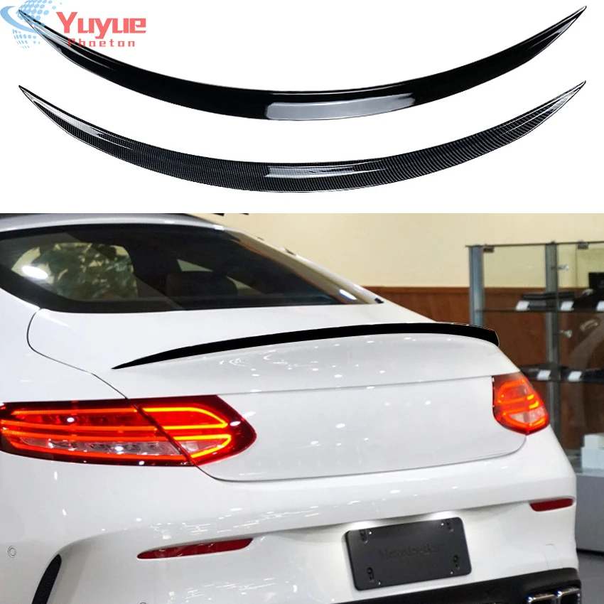 2015 до 2021 для Mercedes-Benz C Class w205 C205 C63 COUPE C200 C300 2-дверные Спойлеры заднего крыла из АБС