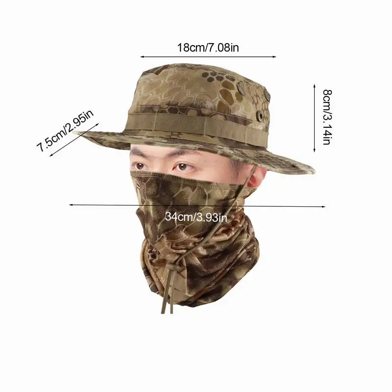 Шапка рыболовная мужская с защитой шеи регулируемая шляпа от солнца дышащая для