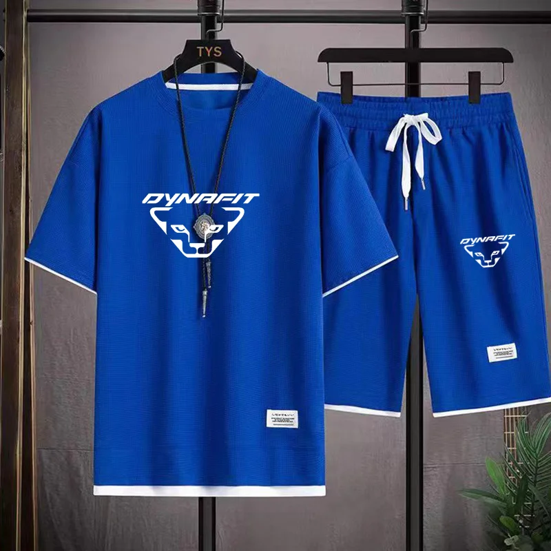 Summer Men's and Women's 2-Piece T-shirt Top+Shorts Sportswear Fashion Printing Loose Harajuku Style Street Apparel Casual Set