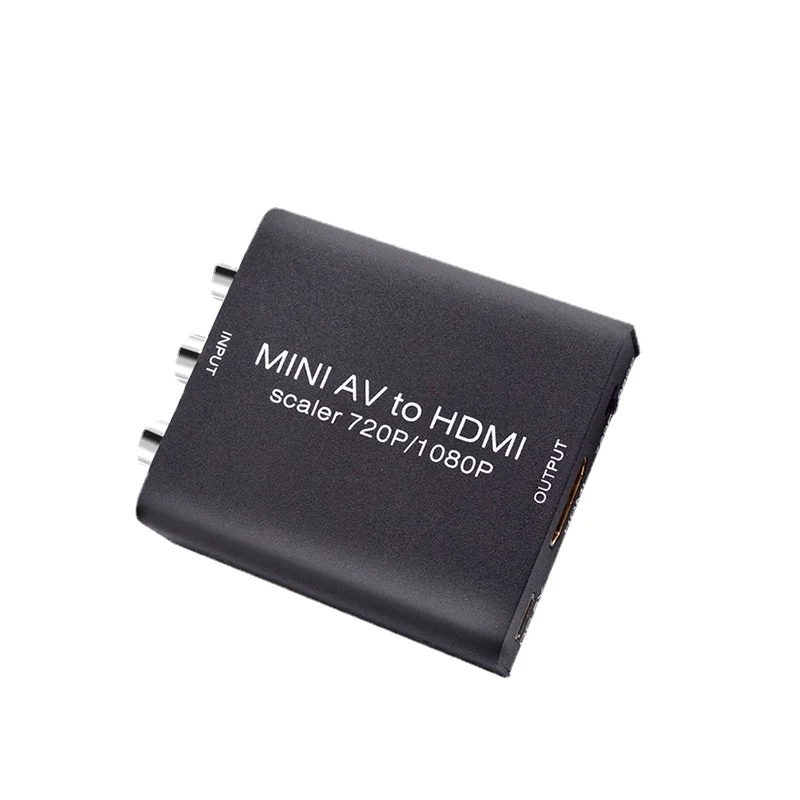 

AV-to-HDMI mini-converter, AV-to-HDMI high-definition converter, RCA adapter, multifunctional HDMI converter.