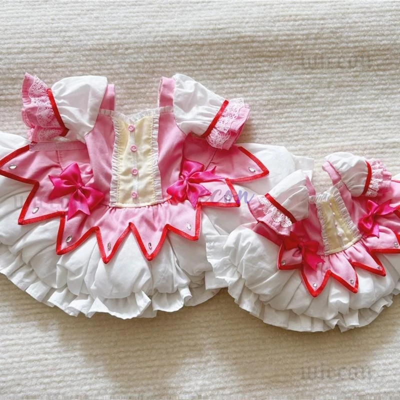 Ob24 Puella Magi Madoka Magica детская одежда костюм Kaname розовое короткое мини-платье наряд