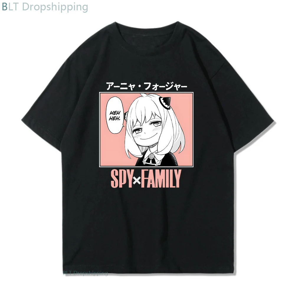 

Anya Hot Anime Spy X Family T-shirt Cotton Tshirts Women/men Clothing Harajuku Fashion Manga Graphic T Shirt Yor Loid Streetwear