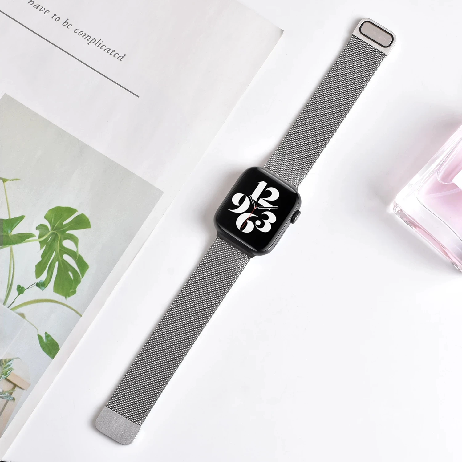 Strap For Apple watch ultra Band 7 49 45mm 40mm 38mm 42mm 41 44 mm Accessorie Magnetic Loop Metal for iWatch serie 7 4 5 6 se 3