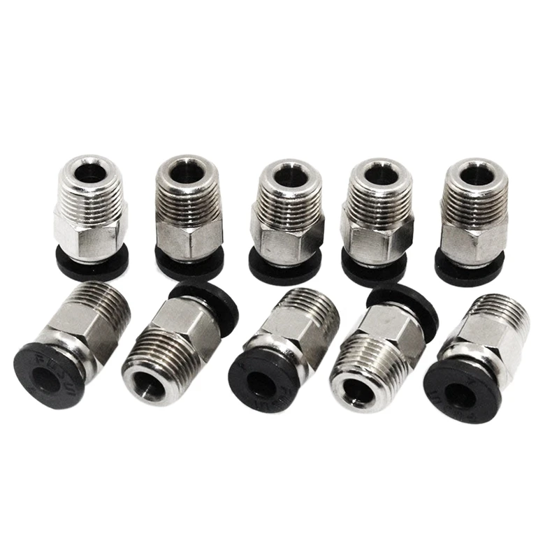 

Pc4-M10 Male Straight Pneumatic Pefe Tube Push For E3D-V6 Fitting Connector Bowden Extruder 3D Printer (Pack Of 10Pcs)