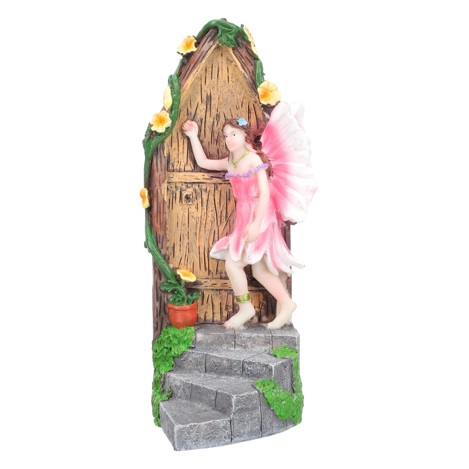 

Door Garden Fairy Miniature Tree Elf Gnome Decoration Statue Sculpturemini Resindecor Hugger Figurines Fish Tankornament Trees