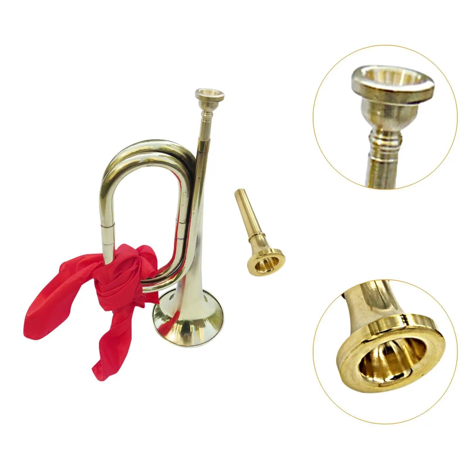 Стеклярус Марширующий Портативный Мини Латунный Инструмент Разведка Труба для