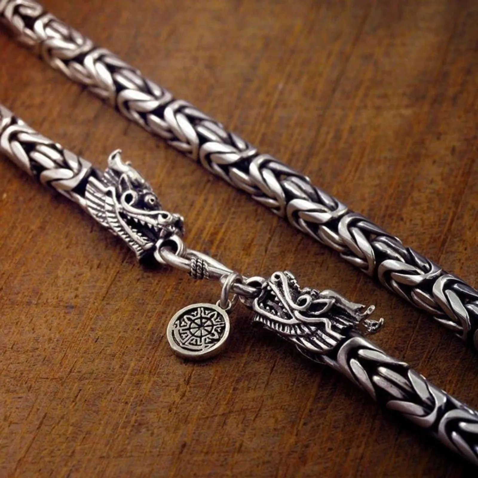 Мужские Винтажные браслеты с головой дракона модные украшения в стиле панк для