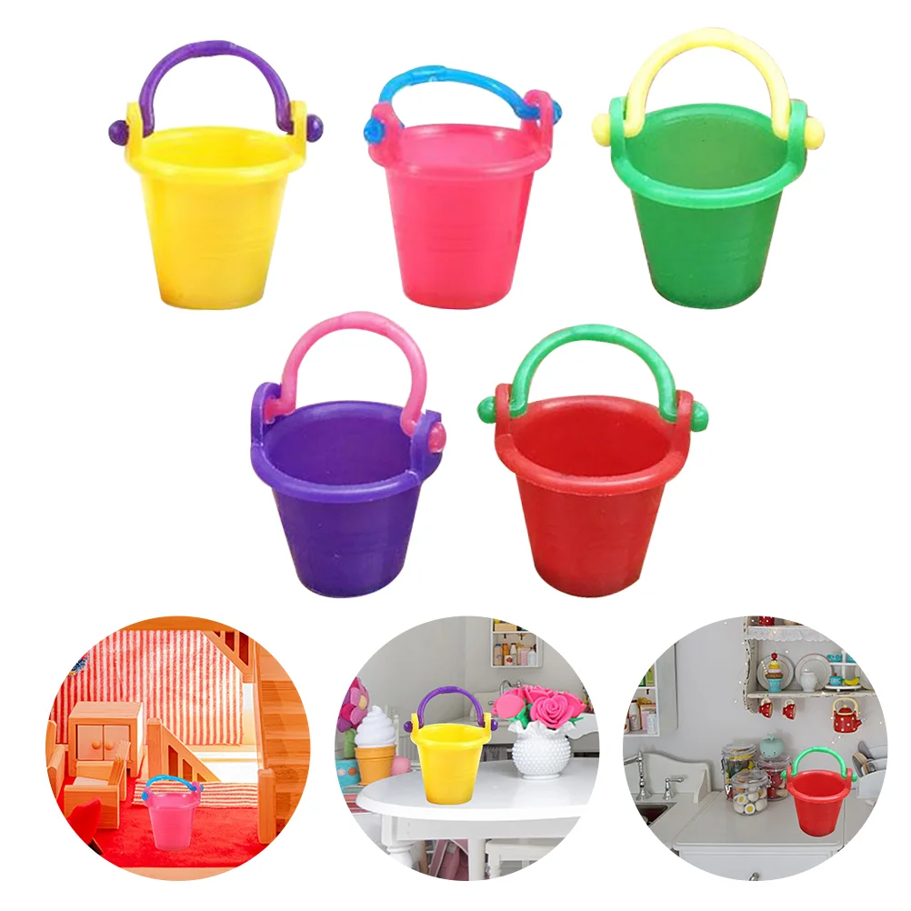 

10 Pcs Supplies Kids Toy Mini House Adornment Toddler Decorate Plastic Background Plate Child Toys Babies
