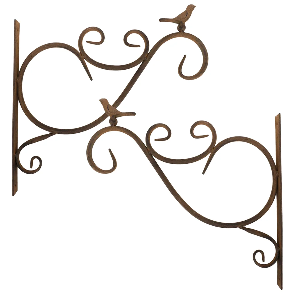 

Clothes Rack Outdoor Hooks Hanging Basket Bracket Baskets Iron Plants Hangers